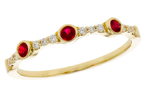 A329-21682: LDS WED RG .15 RUBY .24 TGW