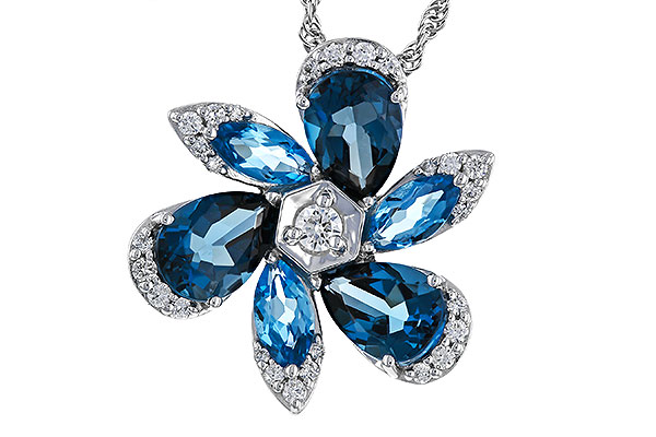 A329-22573: NECKLACE 3.03 BLUE TOPAZ 3.22 TGW