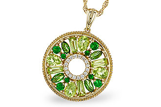 A329-22582: NECKLACE 1.47 SEMI-PREC (PER & GR.GT) 1.52 TGW