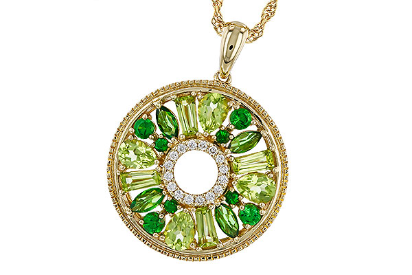 A329-22582: NECKLACE 1.47 SEMI-PREC (PER & GR.GT) 1.52 TGW