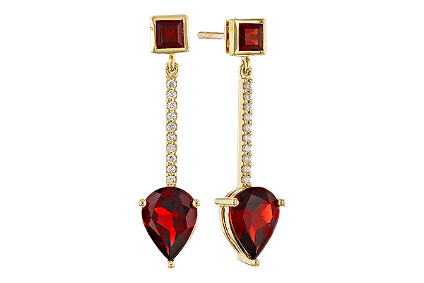 B329-20737: EARRINGS 2.70 TW GARNET 2.77 TGW