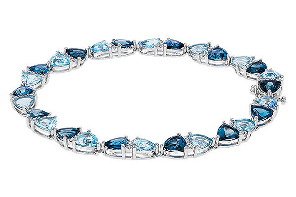 B329-20782: BRACELET 12.20 BLUE TOPAZ 12.50 TGW (7")