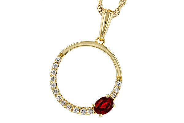 B329-21646: NECKLACE .26 RUBY .41 TGW