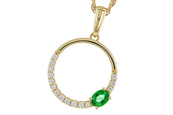 B329-21655: NECKLACE .19 EMERALD .34 TGW