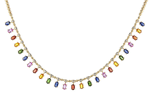 B329-22564: NECK 6.75 MULTI-COLOR SAPP 7.21 TGW (17.25")