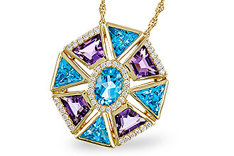 B329-22582: NECKLACE 4.47 SEMI-PREC (BT & AMY) 4.65 TGW