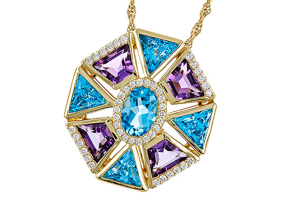 B329-22582: NECKLACE 4.47 SEMI-PREC (BT & AMY) 4.65 TGW