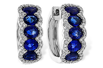 B329-26182: EARRINGS 2.32 TW SAPPHIRE 2.57 TGW