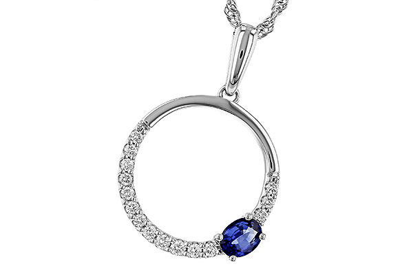C329-21646: NECKLACE .28 SAPPHIRE .43 TGW