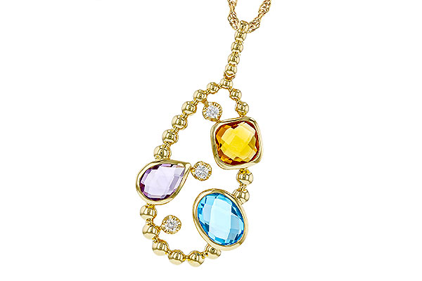 C329-22582: NECKLACE 3.04 TW SEMI-PREC 3.14 TGW (BT,AMY,CIT)