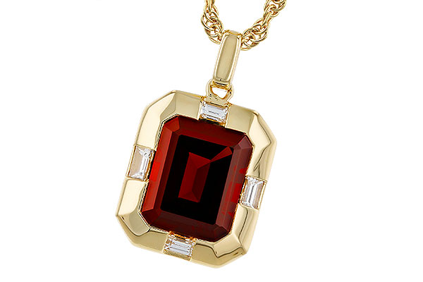 C329-22600: NECKLACE 3.65 GARNET 3.82 TGW (10x8MM GAR)