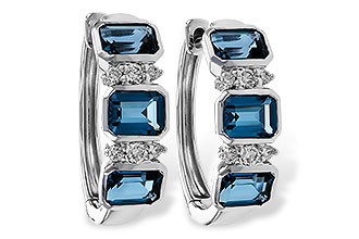 D329-20791: EARRINGS 1.37 TW LONDON BLUE TOPAZ 1.48 TGW