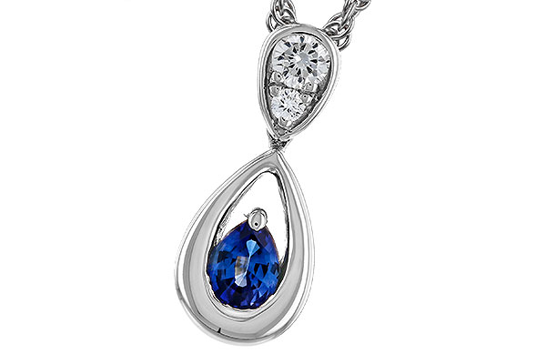 D329-21682: NECKLACE .21 SAPPHIRE .27 TGW (4x3 SAPP)