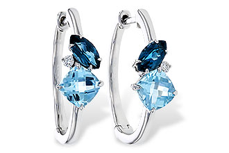 D329-22546: EARRINGS 1.82 TW BLUE TOPAZ 1.86 TGW