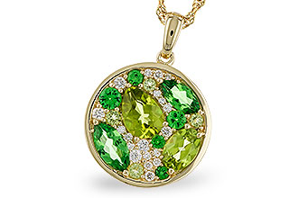 D329-22564: NECK 2.20 TW SEMI-PRECIOUS (TSAV, PER) 2.37 TGW