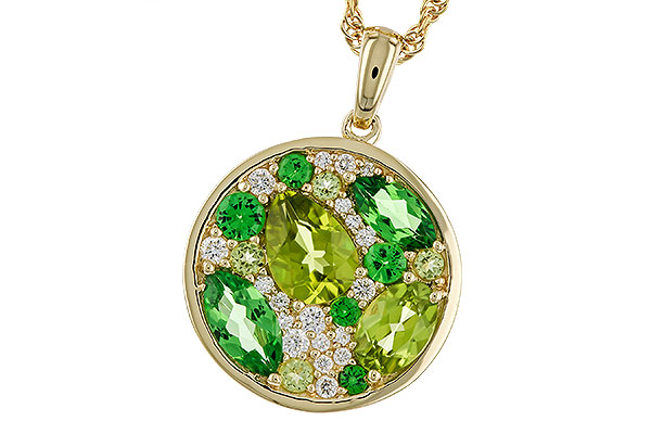 D329-22564: NECK 2.20 TW SEMI-PRECIOUS (TSAV, PER) 2.37 TGW