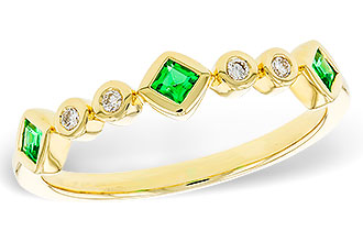 D329-23527: LDS WED RG .14 TW EMERALD .19 TGW