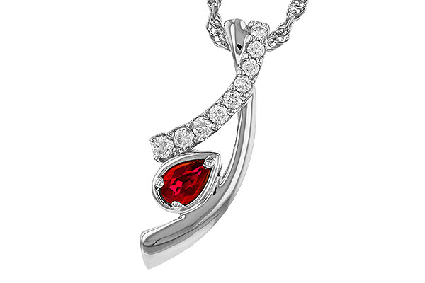 D329-24364: NECKLACE .21 RUBY .38 TGW (5x3 RUBY)