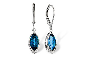 D329-26264: EARR 2.42 TW LONDON BLUE TOPAZ 2.50 TGW (9x5MM MQ)