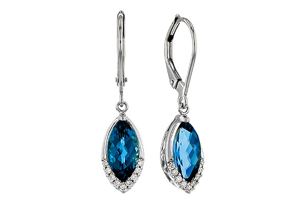 D329-26264: EARR 2.42 TW LONDON BLUE TOPAZ 2.50 TGW (9x5MM MQ)
