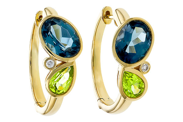 D329-27146: EARRINGS 2.97 SEMI-PREC (PER,LBT) 3.00 TGW