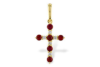 E329-20782: PENDANT .34 TW RUBY .42 TGW