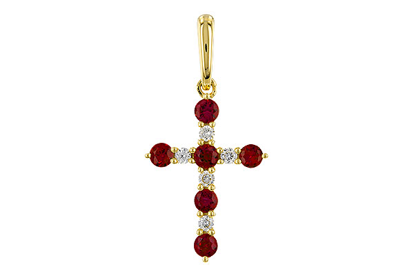 E329-20782: PENDANT .34 TW RUBY .42 TGW