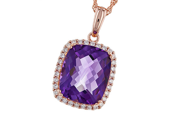 E329-21682: NECKLACE 4.57 AMETHYST 4.81 TGW (12x10MM CU)