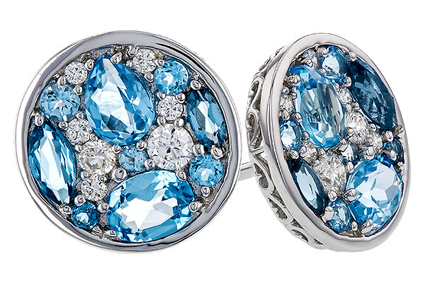 E329-22573: EARRINGS 1.02 TW BLUE TOPAZ 1.18 TGW