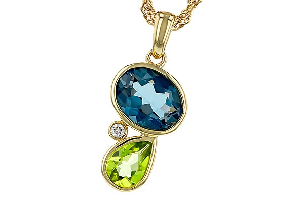 E329-27127: NECKLACE 2.43 SEMI-PREC (PER,LBT) 2.45 TGW