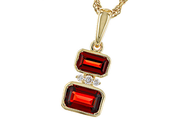 F329-20782: NECK .98 TW GARNET 1.01 TGW