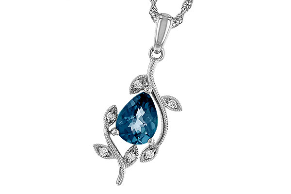 F329-22600: NECK 1.20 LONDON BLUE TOPAZ 1.25 TGW (8x6MM LBT)