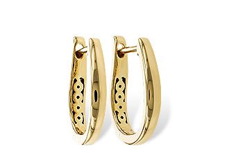 F329-24427: GOLD EARRINGS (15MM)