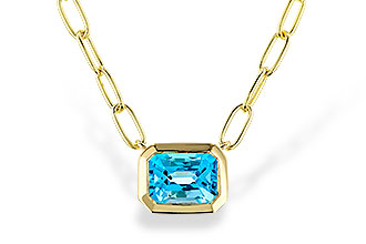 F329-24436: NECKLACE 1.20 SWISS BLUE TOPAZ (18")