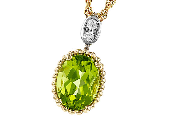 F329-26245: NECKLACE 1.22 PERIDOT 1.25 TGW (8x6MM OV)