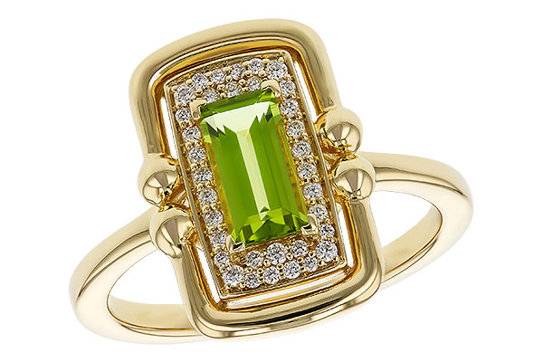 F329-27100: LDS RG .72 PERIDOT .84 TGW (8x4MM PER)