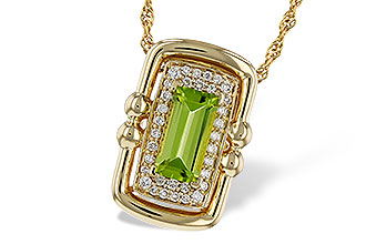 F329-27118: NECKLACE .72 PERIDOT .84 TGW (8x4MM PER)