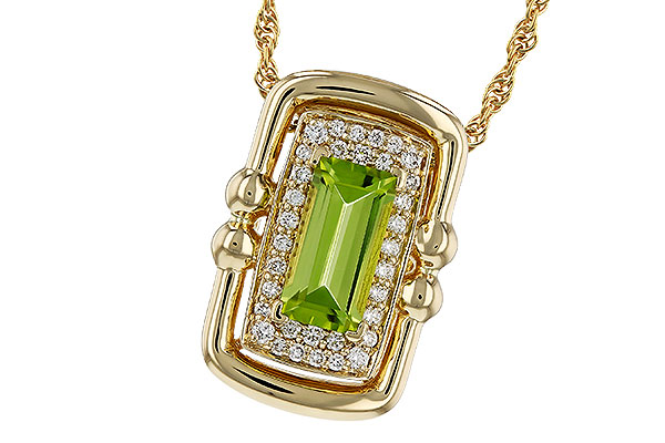 F329-27118: NECKLACE .72 PERIDOT .84 TGW (8x4MM PER)