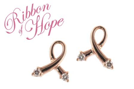 G054-72591: PINK GOLD EARRINGS .07 TW