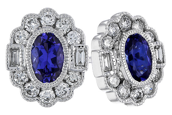 G329-19873: EARRINGS .93 TW TANZANITE 1.40 TGW