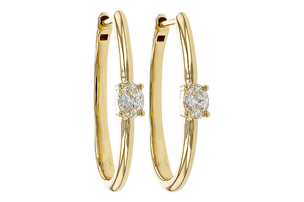G329-22554: EARRINGS .47 TW OVAL DIAMONDS