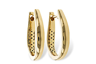 G329-24436: GOLD EARRINGS (17MM)