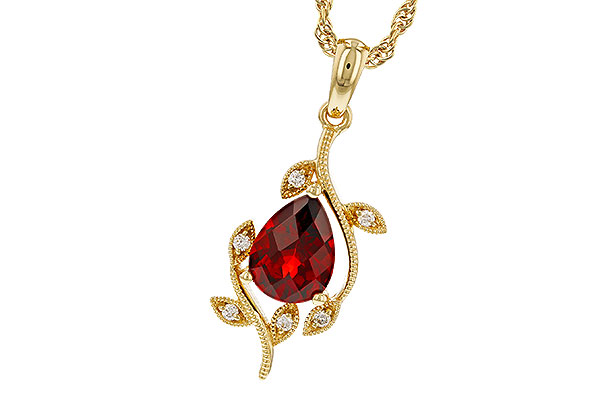 G329-25291: NECKLACE 1.34 GARNET 1.39 TGW (8X6MM GAR)