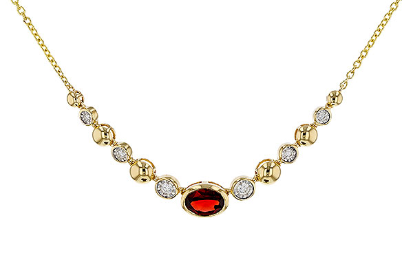 G329-26209: NECKLACE .88 GARNET 1.00 TGW (17")