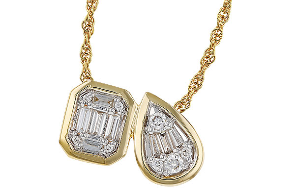 G329-26236: NECKLACE .17 BAG .25 TW
