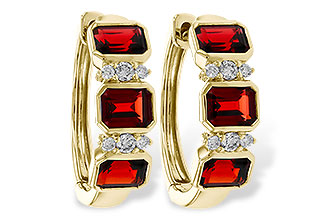 H329-20782: EARRING 1.50 TW GARNET 1.61 TGW