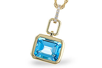 H329-22627: NECKLACE 3.26 BLUE TOPAZ 3.30 TGW (10x8MM BT)
