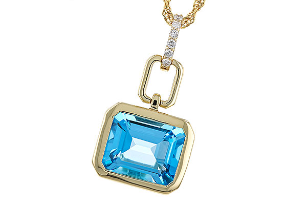 H329-22627: NECKLACE 3.26 BLUE TOPAZ 3.30 TGW (10x8MM BT)