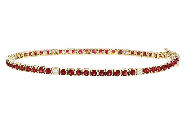 K329-19900: BRACELET 3.04 RUBY 3.29 TGW (7")