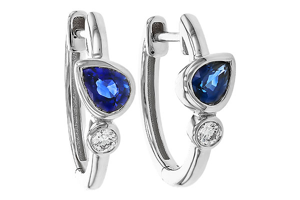 K329-23536: EARRINGS .51 SAPPHIRE .57 TGW